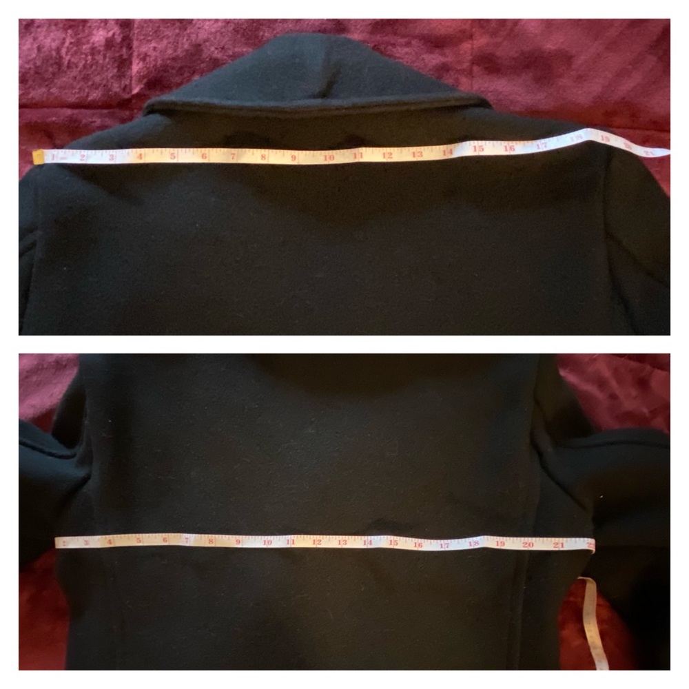 Vintage black wool naval pea coat - Picture 7 of 7